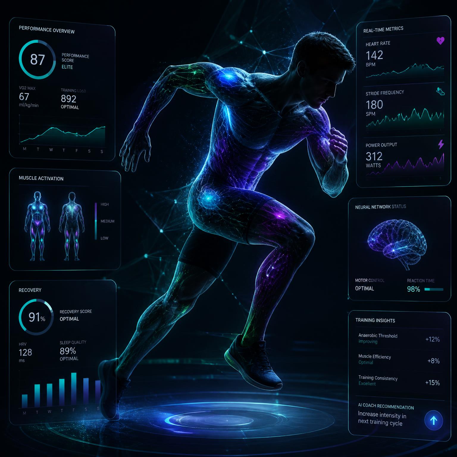 AI athlete consultation hologram